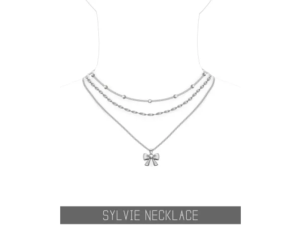 Alpha SYLVIE NECKLACE by simpliciaty - The Sims 4 Custom Content