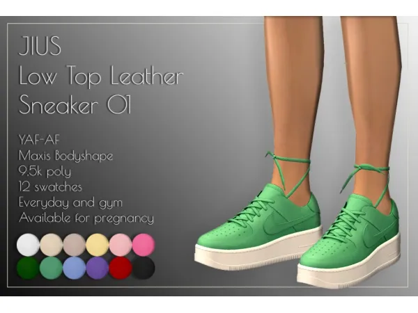 JiusLowTopLeatherSneaker01 by fakebloood - The Sims 2 Custom Content
