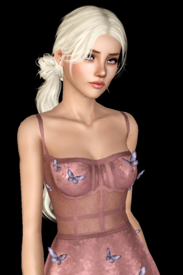 SClub Updo With Ponytail Hair 080325 by simsfinds - The Sims 3 Custom Content