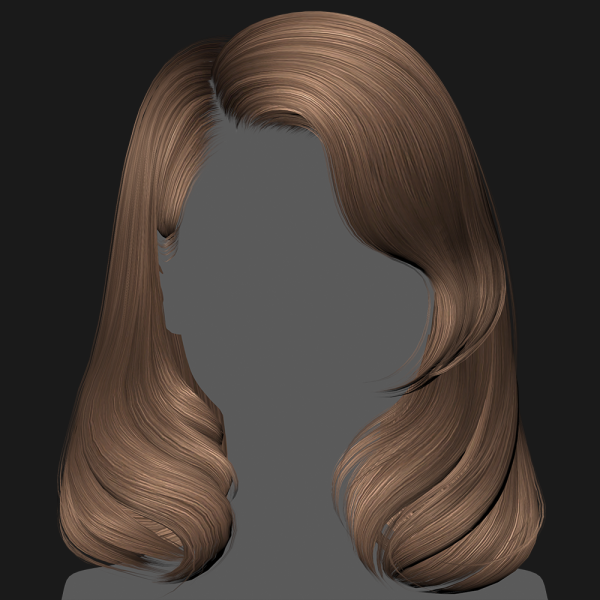 Alpha SSalon hair 43 by ssalon - The Sims 4 Custom Content