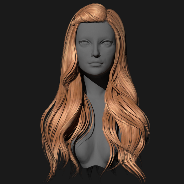 Alpha SSalon hair 42 by ssalon - The Sims 4 Custom Content