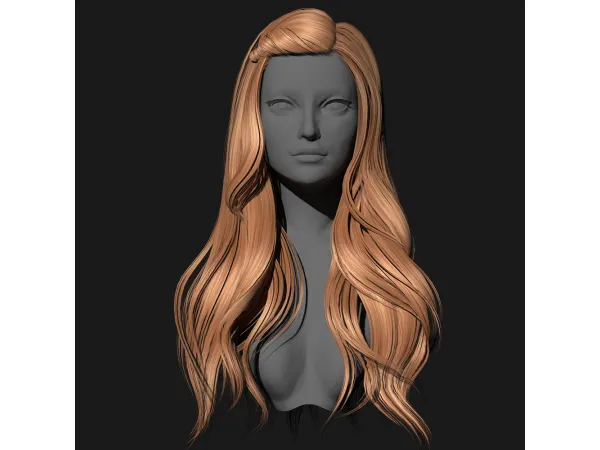 Alpha SSalon hair 42 - The Sims 4 Custom Content