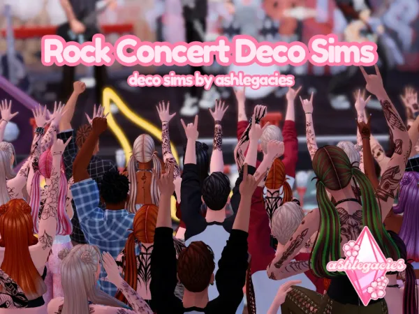 Maxis Match Rock Concert Deco Sims - The Sims 4 Custom Content