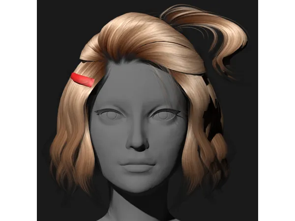 Alpha SSalon hair 47 - The Sims 4 Custom Content