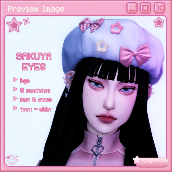 Maxis Match sakuya eyes by simsfinds - The Sims 4 Custom Content