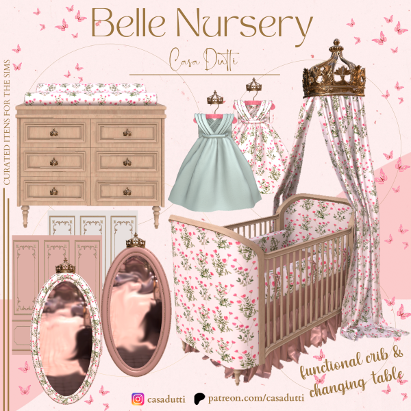 Alpha Belle Nursery by casadutti - The Sims 4 Custom Content