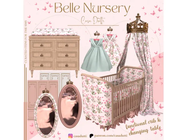 Alpha Belle Nursery by casadutti - The Sims 4 Custom Content