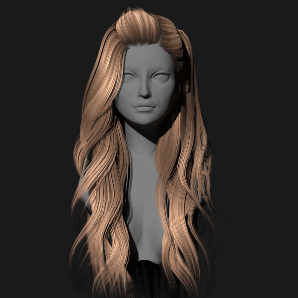 Alpha SSalon hair 45 by ssalon - The Sims 4 Custom Content