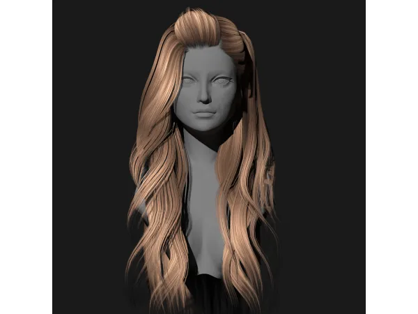Alpha SSalon hair 45 - The Sims 4 Custom Content