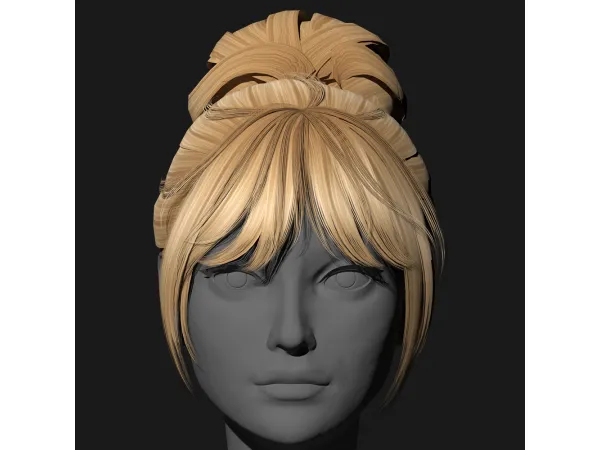 Alpha SSalon hair 48 - The Sims 4 Custom Content