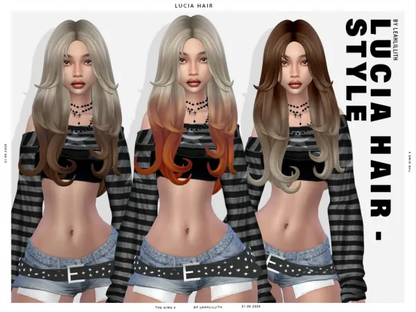 Maxis Match Lucia hairstyle by Leah Lillith - The Sims 4 Custom Content