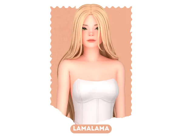 Maxis Match Hair Hayley by LamaLama - The Sims 4 Custom Content