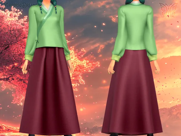 Sims 4 Mix Ropa Oriental CC: Maomao Outfit - Diu00e1rio De Uma Apotecu00e1ria