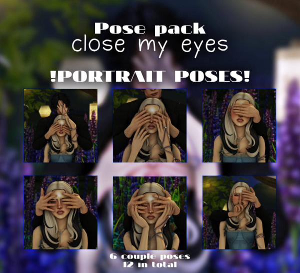 Mix Pose Pack Close my eyes by simsfinds - The Sims 4 Custom Content