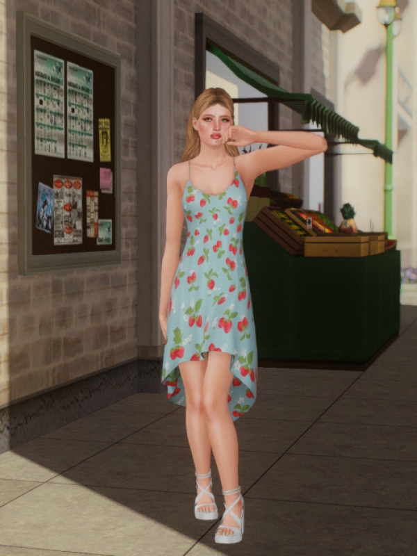Amalfi Summer Dress for AF by simsfinds - The Sims 3 Custom Content