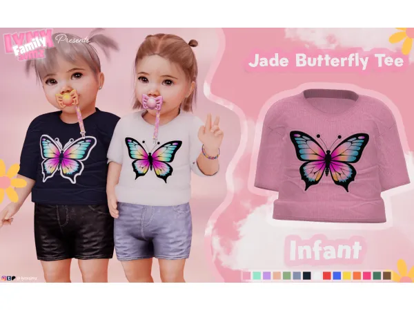 Alpha Jade Butterfly Top Infants by lynxsimzfamily - The Sims 4 Custom Content