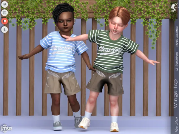 Maxis Match Wings Top Toddler by KaTPurpura - The Sims 4 Custom Content