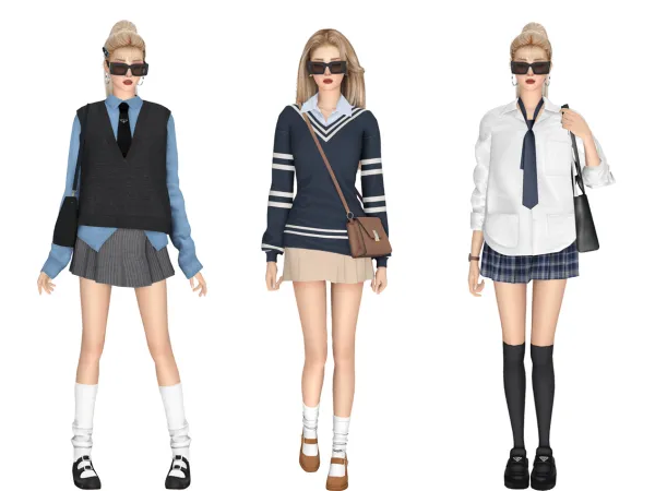 Alpha Preppy Style Lookbook 9 by thekims4 - The Sims 4 Custom Content