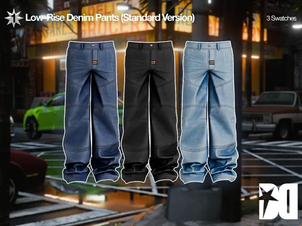 Low-Rise Denim Pants (Standard Version)