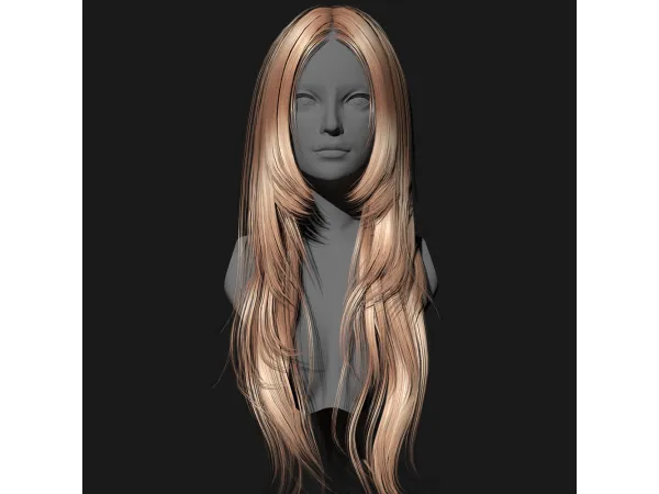 Alpha SSalon hair 51 - The Sims 4 Custom Content