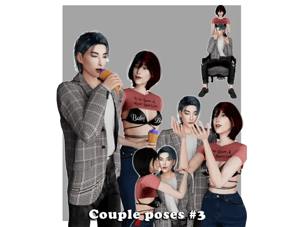 Alpha Couple poses 3 by Meow_creator - The Sims 4 Custom Content