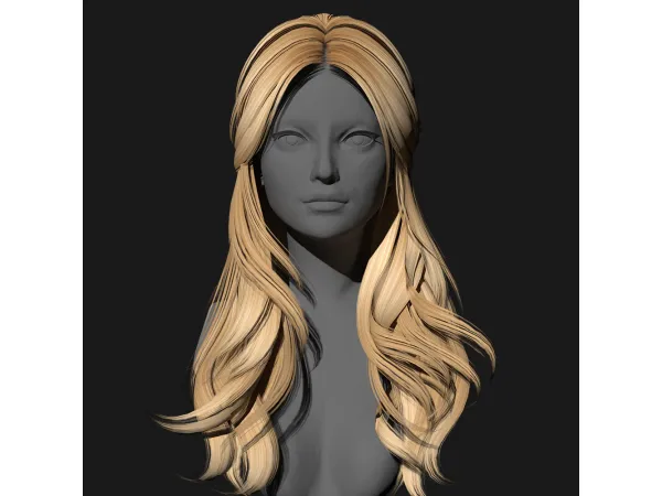 Alpha SSalon hair 49 - The Sims 4 Custom Content
