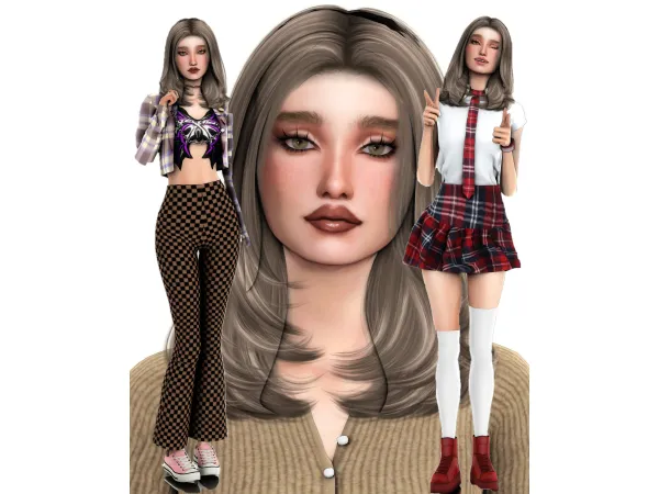 Alpha Popular College Girl by deepmoon - The Sims 4 Custom Content