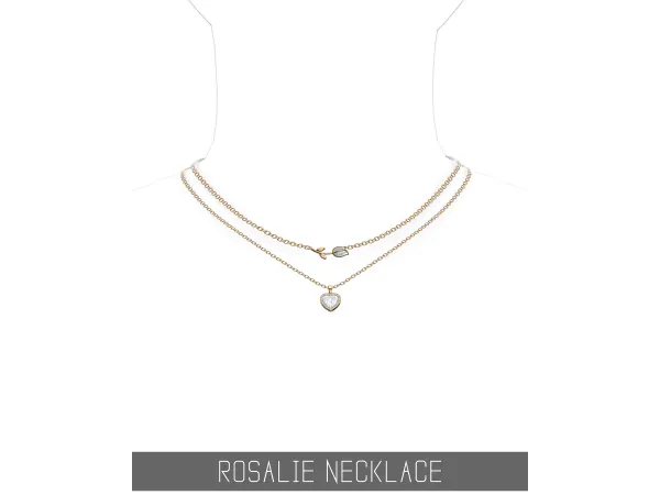 Alpha Simpliciaty's Rosalie Necklace - The Sims 4 Custom Content