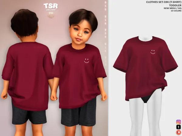 Alpha ToddlerFM CLOTHES SET 594 (T SHIRT) BD1518 tr by busra - The Sims 4 Custom Content