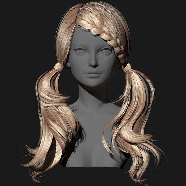 Alpha SSalon hair 53 by ssalon - The Sims 4 Custom Content