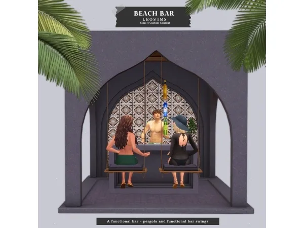 Maxis Match Functional Beach Bar - The Sims 4 Custom Content