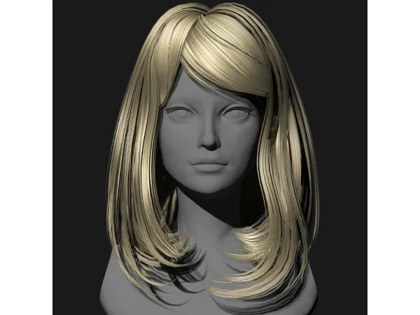 Alpha SSalon hair 54 - The Sims 4 Custom Content