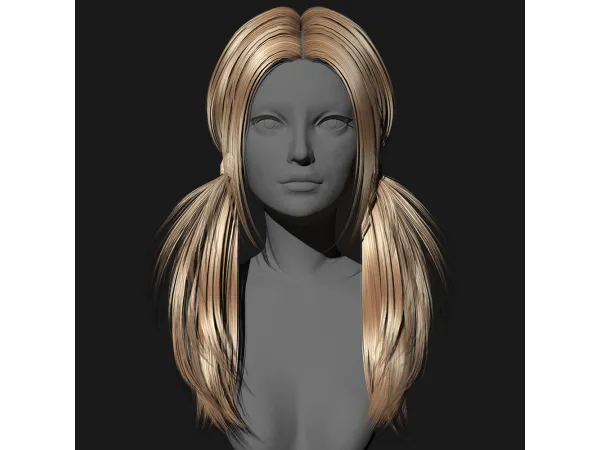 Alpha SSalon hair 56 - The Sims 4 Custom Content