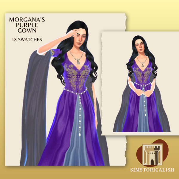 Maxis Match Morgana's purple gown by simsfinds - The Sims 4 Custom Content