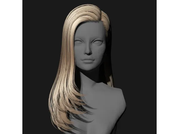 Alpha SSalon hair 57 - The Sims 4 Custom Content