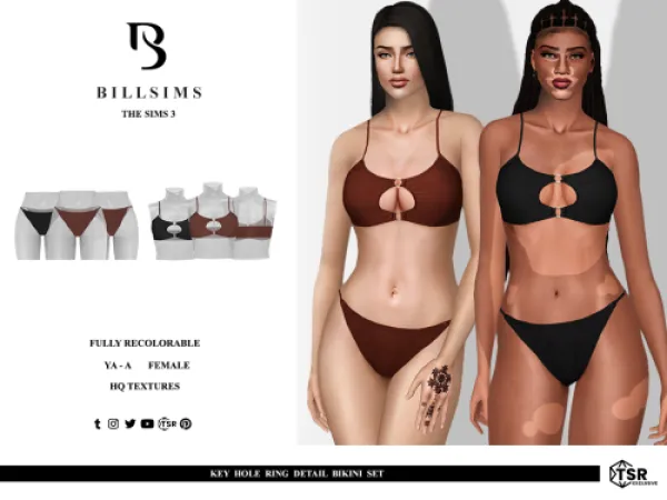 Key Hole Ring Detail Bikini Set( ) by billsims - The Sims 3 Custom Content