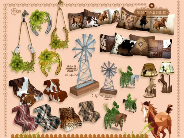 Alpha Champion Ranch Decor - The Sims 4 Custom Content