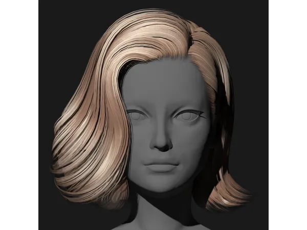 Alpha SSalon hair 60 - The Sims 4 Custom Content