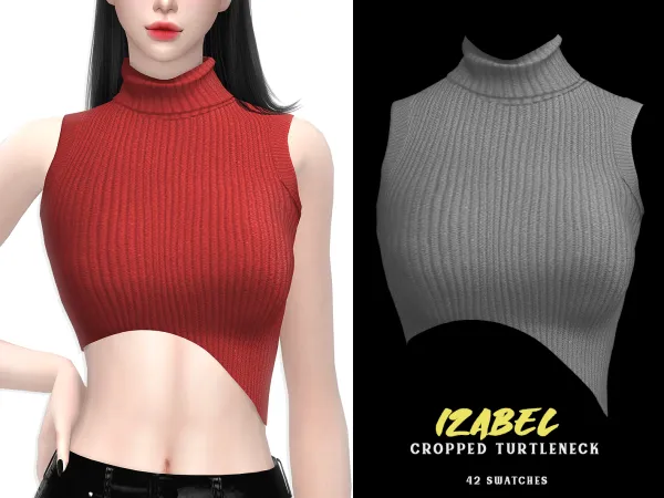 Mix Izabel Cropped Turtleneck - The Sims 4 Custom Content