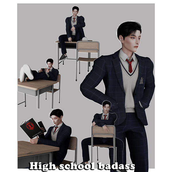 Mix High school badass by simmer_creator - The Sims 4 Custom Content