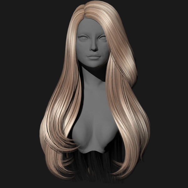 Alpha SSalon hair 64 by ssalon - The Sims 4 Custom Content