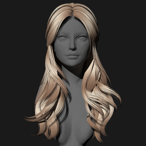 Alpha SSalon hair 63 by ssalon - The Sims 4 Custom Content