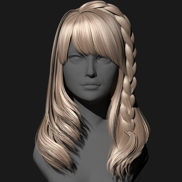 Alpha SSalon hair 62 by ssalon - The Sims 4 Custom Content
