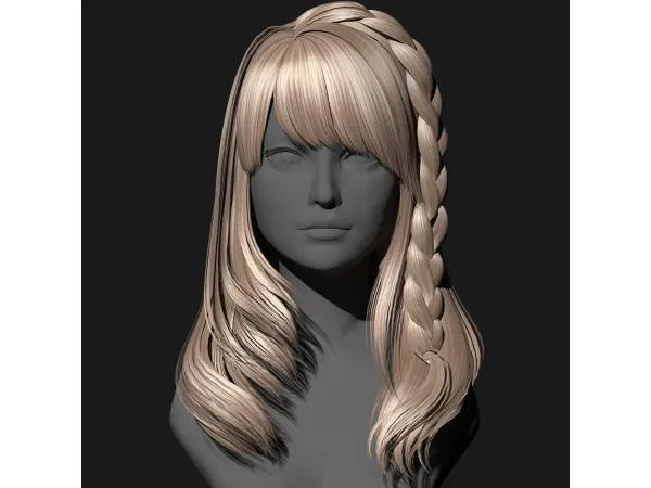 Alpha SSalon hair 62 - The Sims 4 Custom Content