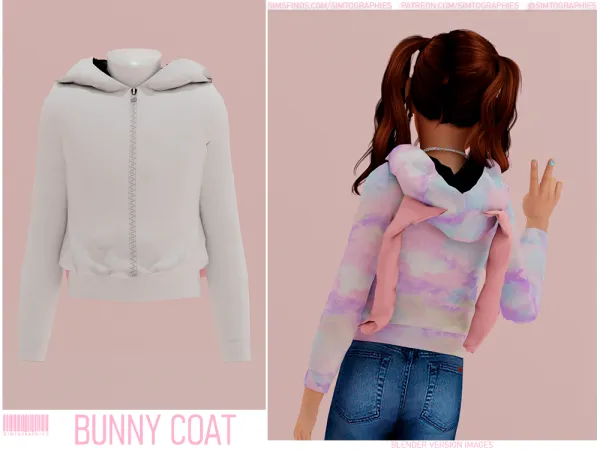 Alpha Bunny Coat - The Sims 4 Custom Content
