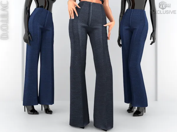 Alpha DOLilac Wide Leg Jeans (Denim Set) DO0840 - The Sims 4 Custom Content