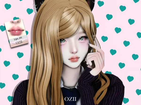 Alpha ozii lipstick 05 - The Sims 4 Custom Content