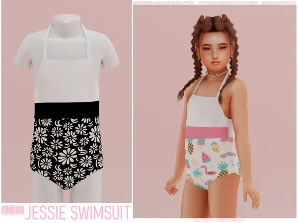 Alpha Jessie Swimsuit - The Sims 4 Custom Content