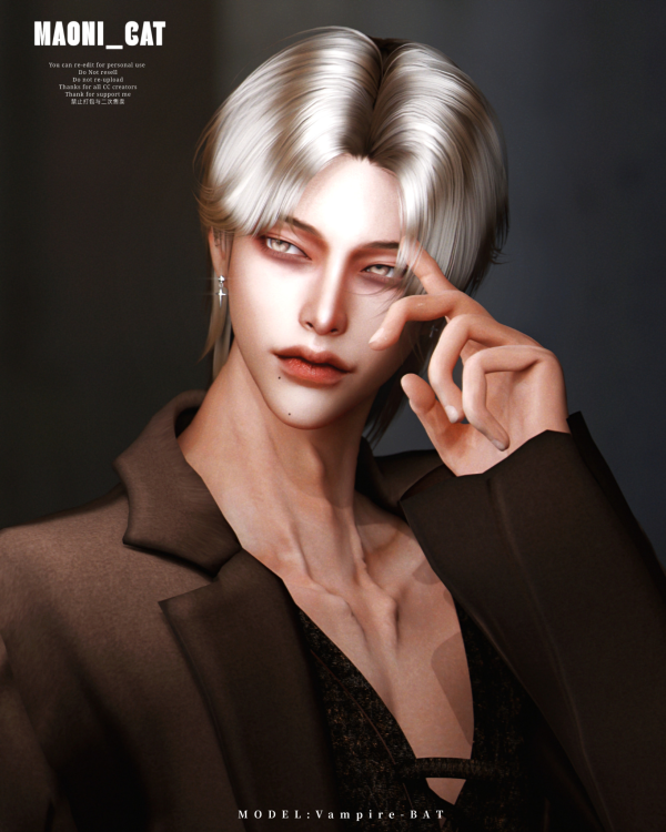 Alpha [Maoni_cat] HAIR No43 by simsfinds - The Sims 4 Custom Content