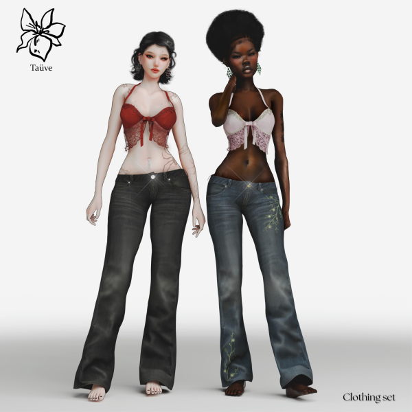 Alpha D DE ENERO CLOTHING SET by simsfinds - The Sims 4 Custom Content